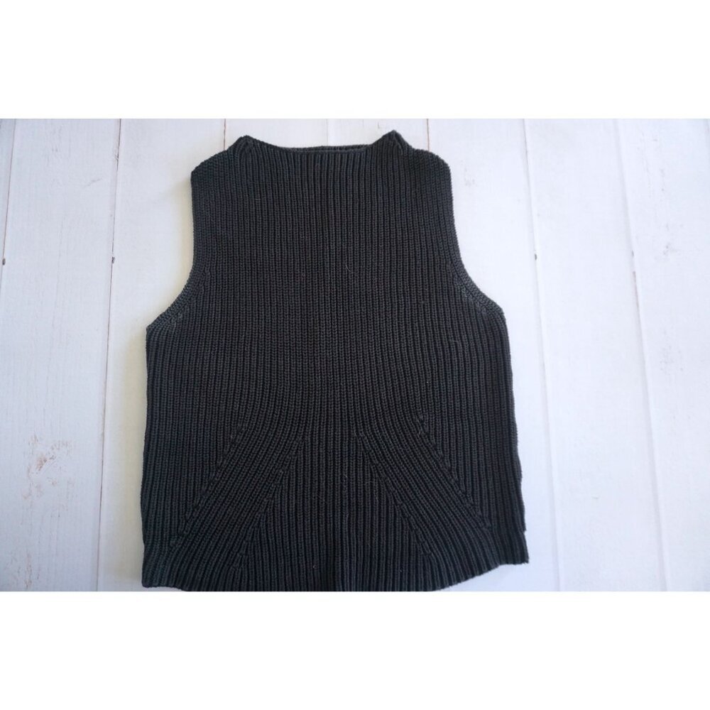 Philosophy Chunky Navy Blue Knit Sleeveless Cotton Sweater Vest - Size XS/S